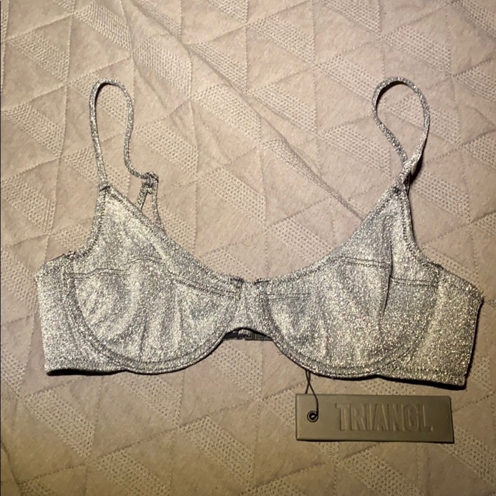 black/silver TRIANGL swim top